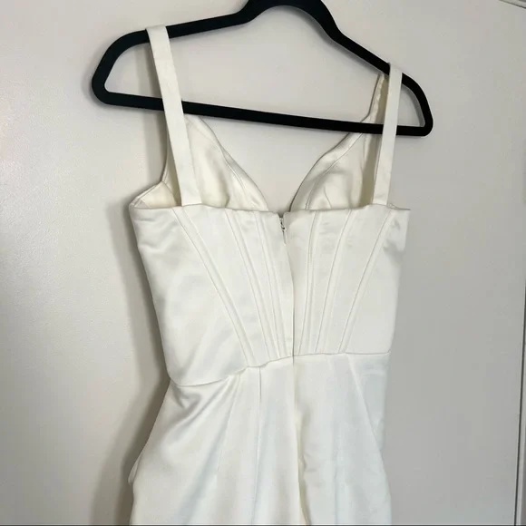 House of CB 'Faye' Ivory Satin Corset Midi Dress size small - Picture 9 of 14